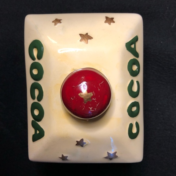 Vintage Holiday Ceramic Cocoa Canister - Picture 3 of 7